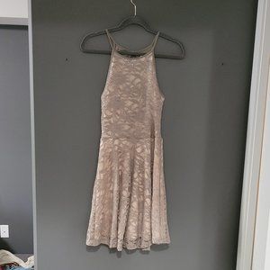 High neck A-line dress